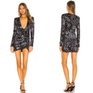 H:ours Teagan Mini Dress in Dusk Blue Revolve